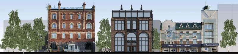 Офис рядом с небоскрёбом Аверина в Барнауле